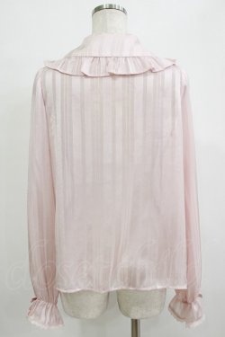 画像3: axes femme kawaii / ストライプシアーブラウス M ピンク H-25-12-27-1038-AX-BL-NS-ZH