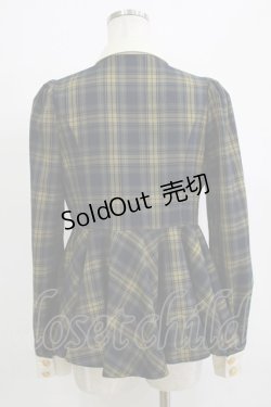画像3: an another angelus / クレリック衿チェックペプラムシャツ Free GREEN×NV H-25-12-27-1040-CA-TO-NS-ZH