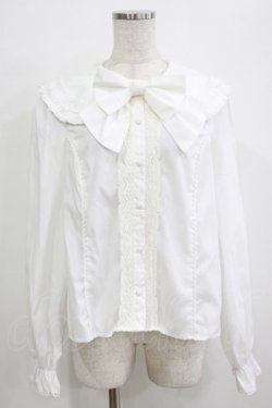 画像1: axes femme kawaii / フラット衿ブラウス M オフ H-25-12-27-1041-AX-BL-NS-ZH