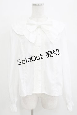 画像1: axes femme Kawaii / フラット衿ブラウス M オフ H-25-12-27-1041-AX-BL-NS-ZH