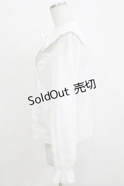 画像2: axes femme Kawaii / フラット衿ブラウス M オフ H-25-12-27-1041-AX-BL-NS-ZH