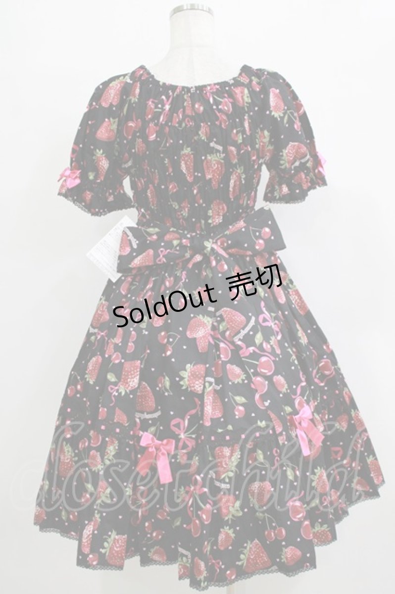 画像3: metamorphose / Lady Fruit 半袖ワンピース サイズ1 ブラック H-25-12-27-1004-ME-OP-NS-ZH (3)