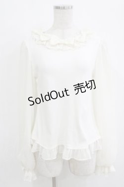 画像1: Angelic Pretty / Trio Ribbonカットソー Free アイボリー H-25-12-27-1042-AP-TO-NS-ZH