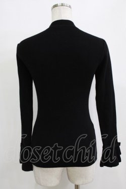 画像3: an another angelus / 袖口リボンチョーカーニットプルオーバー Free BLACK H-25-12-27-1044-CA-TO-NS-ZH