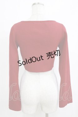 画像3: an another angelus / フラワーカメオ釦ショートニットカーディガン Free RED H-25-12-27-1046-CA-TO-NS-ZH