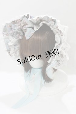 画像1: Royal Princess Alice / Rococo Rose Catボンネット  ブルー H-25-12-27-1053-LO-AC-NS-ZH