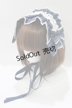 画像1: axes femme Kawaii / タータンチェックヘッドドレス  ブルー H-25-12-27-1054-AX-AC-NS-ZH