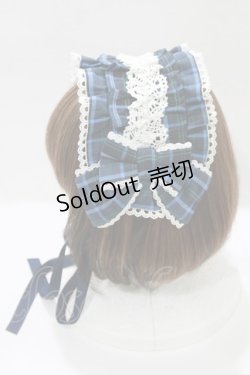 画像2: axes femme Kawaii / タータンチェックヘッドドレス  ブルー H-25-12-27-1054-AX-AC-NS-ZH