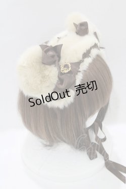 画像2: BABY,THE STARS SHINE BRIGHT / くみゃちゃんファーヘッドドレス  ミルクティー H-25-12-27-1055-BA-AC-NS-ZH