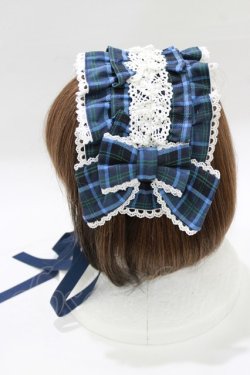 画像2: axes femme kawaii / タータンチェックヘッドドレス  ブルー H-25-12-27-1059-AX-AC-NS-ZH