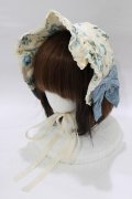 axes femme kawaii / アンティークローズ柄ハーフボンネット  生成り H-25-12-27-1060-AX-AC-NS-ZH