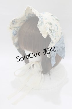 画像1: axes femme Kawaii / アンティークローズ柄ハーフボンネット  生成り H-25-12-27-1060-AX-AC-NS-ZH