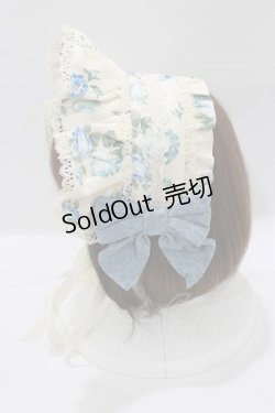 画像2: axes femme Kawaii / アンティークローズ柄ハーフボンネット  生成り H-25-12-27-1060-AX-AC-NS-ZH