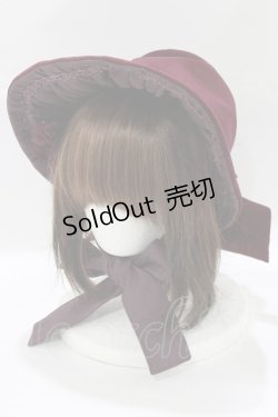 画像1: Mary Magdalene / 別珍ヴィクトリアンドールボンネット  パープル H-25-12-27-1062-CL-AC-NS-ZH