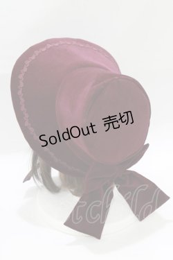 画像2: Mary Magdalene / 別珍ヴィクトリアンドールボンネット  パープル H-25-12-27-1062-CL-AC-NS-ZH