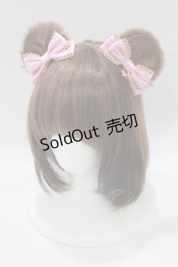 画像1: Angelic Pretty / Candy Carol Bearクリップ  ブラウン/ピンク H-25-12-27-1063-AP-AC-NS-ZH