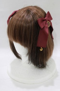 画像1: Angelic Pretty / Starry Moonリボンクリップ  ボルドー H-25-12-27-1066-AP-AC-NS-ZH