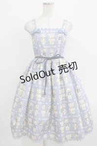 axes femme kawaii / フラッフィベアジャンスカ M ブルー H-25-12-27-1006-AX-OP-NS-ZH