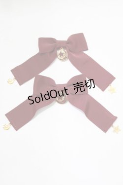画像2: Angelic Pretty / Starry Moonリボンクリップ  ボルドー H-25-12-27-1066-AP-AC-NS-ZH