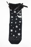 Angelic Pretty / Dreamy Starクルー丈ソックス  ブラック H-25-12-27-1073-AP-ZA-NS-ZH
