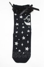 画像1: Angelic Pretty / Dreamy Starクルー丈ソックス  ブラック H-25-12-27-1073-AP-ZA-NS-ZH (1)
