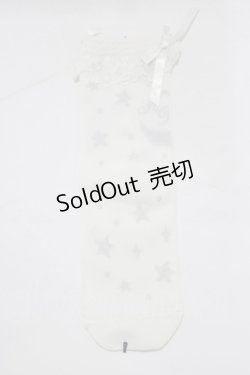 画像1: Angelic Pretty / Dreamy Starクルー丈ソックス  オフ/シルバー H-25-12-27-1080-AP-ZA-NS-ZH