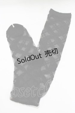 画像1: Angelic Pretty / Airy Crossオーバーニー  ブラック H-25-12-27-1081-AP-ZA-NS-ZH