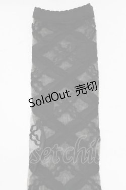 画像3: Angelic Pretty / Airy Crossオーバーニー  ブラック H-25-12-27-1081-AP-ZA-NS-ZH