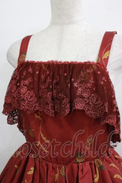 画像5: Chalmiere / 菊と狐柄ジャンパースカート M ワイン H-25-12-27-1009-PU-OP-NS-ZH