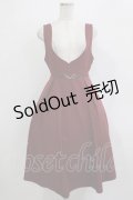 F i.n.t / チェーンビット使いディープVネックジャンパースカート Free Bordeaux H-25-12-27-1016-CA-OP-NS-ZH