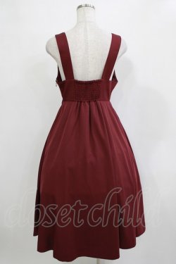 画像3: F i.n.t / チェーンビット使いディープVネックジャンパースカート Free Bordeaux H-25-12-27-1016-CA-OP-NS-ZH