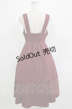 画像3: F i.n.t / チェーンビット使いディープVネックジャンパースカート Free Bordeaux H-25-12-27-1016-CA-OP-NS-ZH