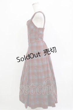 画像2: an another angelus / ビスチェチェックワンピース Free BROWN×BR H-25-12-27-1017-CA-OP-NS-ZH