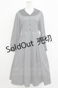 m petit by misako / ドットフロッキーワンピース L グレー H-25-12-27-1018-LO-OP-NS-ZH