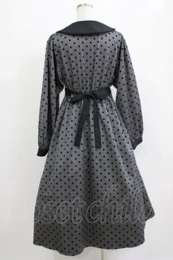 画像3: m petit by misako / ドットフロッキーワンピース L グレー H-25-12-27-1018-LO-OP-NS-ZH