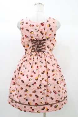 画像2: Amavel / スウィーツプリントジャンパースカート Free ピンク H-25-12-28-028-CA-OP-NS-ZH