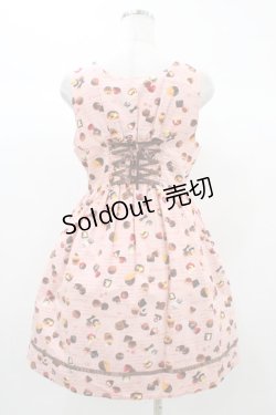 画像2: Amavel / スウィーツプリントジャンパースカート Free ピンク H-25-12-28-028-CA-OP-NS-ZH