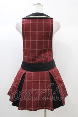 画像2: To Alice / チェックワンピース S ワイン H-25-12-28-035-LO-OP-NS-ZH