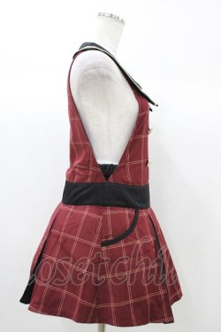 画像3: To Alice / チェックワンピース S ワイン H-25-12-28-035-LO-OP-NS-ZH