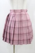 To Alice / チェックプリーツスカート S ピンク H-25-12-28-039-LO-SK-NS-ZH