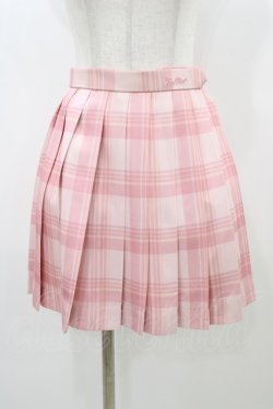 画像1: To Alice / チェックプリーツスカート S ピンク H-25-12-28-040-LO-SK-NS-ZH