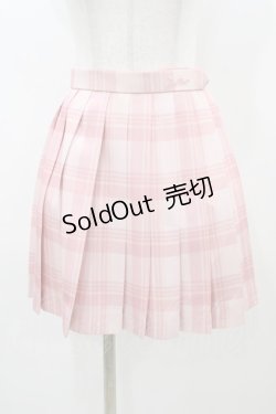 画像1: To Alice / チェックプリーツスカート S ピンク H-25-12-28-040-LO-SK-NS-ZH