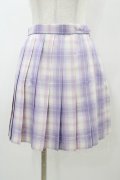 To Alice / チェックプリーツスカート M ラベンダー H-25-12-28-041-LO-SK-NS-ZH