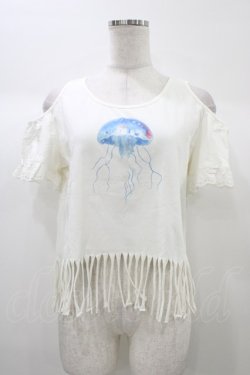 画像1: To Alice / 海月プリントトップス M オフ H-25-12-28-044-LO-TO-NS-ZH