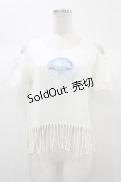 画像1: To Alice / 海月プリントトップス M オフ H-25-12-28-044-LO-TO-NS-ZH