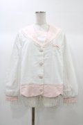 To Alice / うさぎ刺繍セーラージャケット M ホワイト H-25-12-28-046-LO-JA-NS-ZH