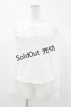 画像1: BABY,THE STARS SHINE BRIGHT / リボンパールプルオーバー Free オフ H-25-12-28-047-BA-TO-NS-ZH