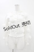 mille fille closet by LODISPOTTO / ポンポンカーディガン M オフ H-25-12-28-048-LO-TO-NS-ZH
