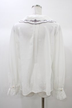 画像2: Amavel / ティーセット刺繍入りブラウス Free オフ H-25-12-28-051-CA-BL-NS-ZH