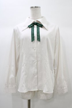 画像1: Fi.n.t / ロゴタイ付きビッグカラーブラウス Free BEIGE H-25-12-28-057-CA-BL-NS-ZH